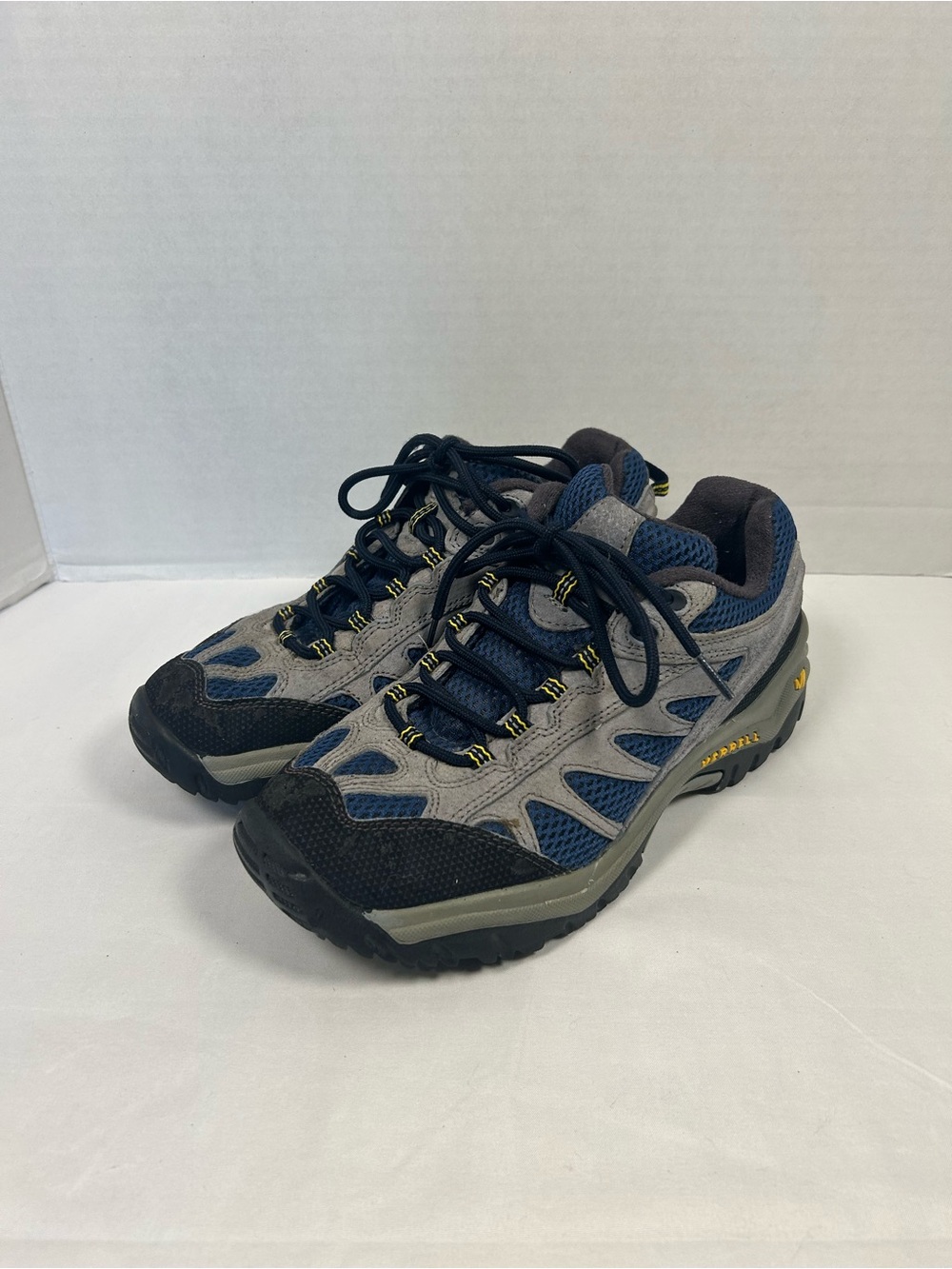 Merrell Mesa Ventilator Vibram Hiking Shoes Mens 7.5 Trail Blue/Gray
